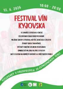 Festival vín Kyjovska 2026: Ochutnejte stovky vín od vinařů z Kyjova a okolí
