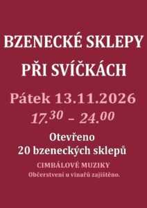 Bzenecké sklepy při svíčkách