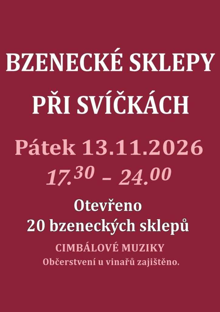 Bzenecké sklepy při svíčkách