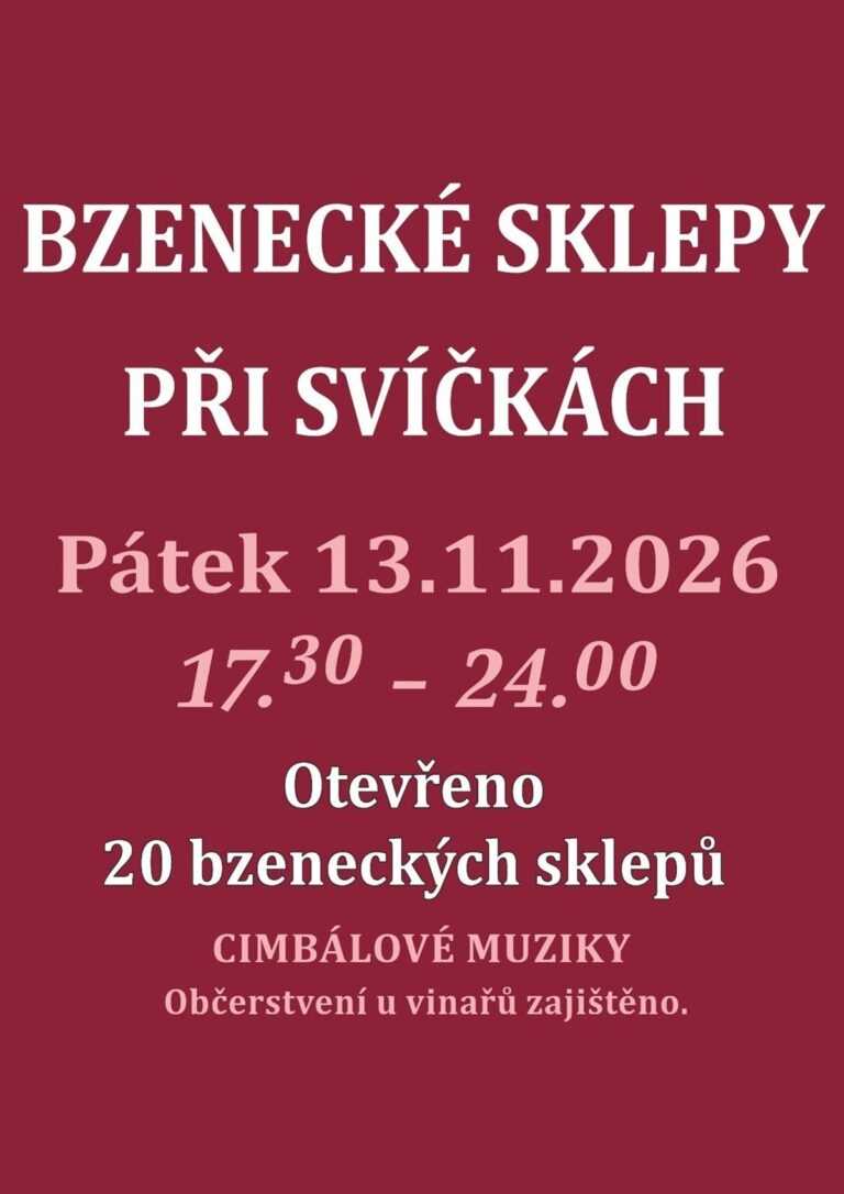 Bzenecké sklepy při svíčkách