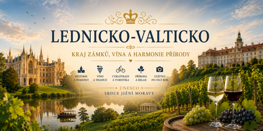 Lednicko-valtický areál – kraj zámků, vína, historie a jedinečné krajiny UNESCO